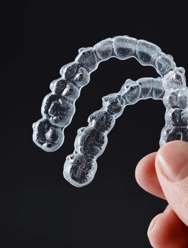 Bottom and Upper Set of Transparent or Invisible Braces - kohe Dental