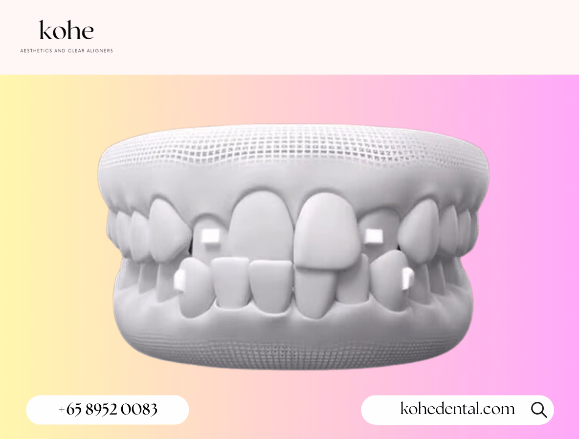 Pray Do Tell, What Are Attachments? 1 3D Model of Orthodontic Treatment with Attachments - kohe Dental