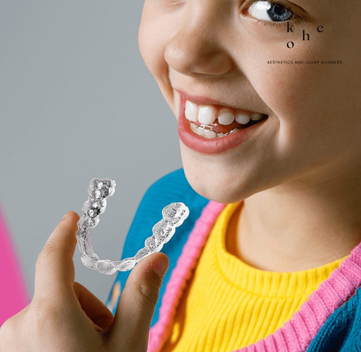 Invisalign First 5 Girl With Straighter Teeth and Stable Bite With Invisalign First - kohe Dental