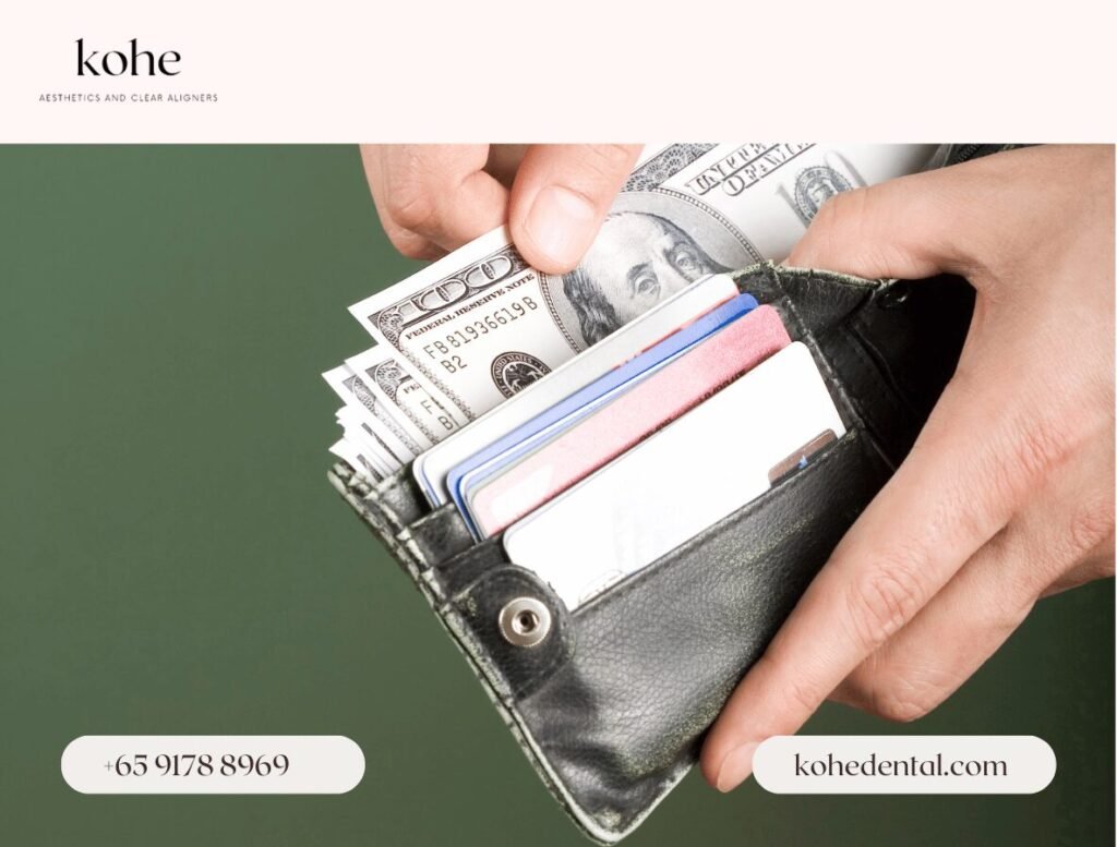 The Real Math Behind Why Your Clear Aligner Treatment Costs a Bomb! 1 Man Removing Bills From Wallet - kohe Dental